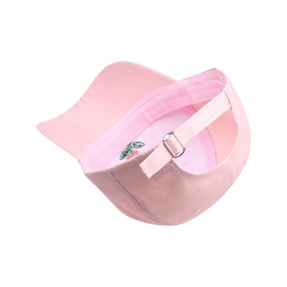 Women Men Rose Embroidered Cotton Adjustable Floral Dad Hat Baseball Cap Pink - Picture 7 of 9